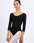 Grishko DA1260MP Carissa 3/4 Sleeve Leotard With Ribbon Detail
