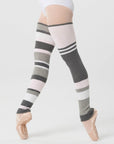 Intermezzo 2024 Asymetric Striped Cotton Leg Warmers 30"