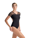 Ballet Rosa Monia Open Back V-Front Mesh Leotard