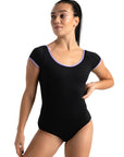 Capezio 12019W Colour Pop Short Sleeve Square Back Leotard