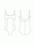 AinslieWear 103A Girls Spaghetti Strap Leotard with Velvet Bodice