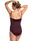 AinslieWear 103A Girls Spaghetti Strap Leotard with Velvet Bodice