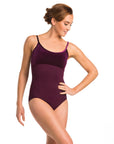 AinslieWear 103A Girls Spaghetti Strap Leotard with Velvet Bodice