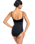 AinslieWear 103AG Spaghetti Strap with Velvet Bodice Girls Leotard