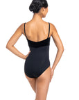 AinslieWear 103A Spaghetti Strap with Velvet Bodice Leotard