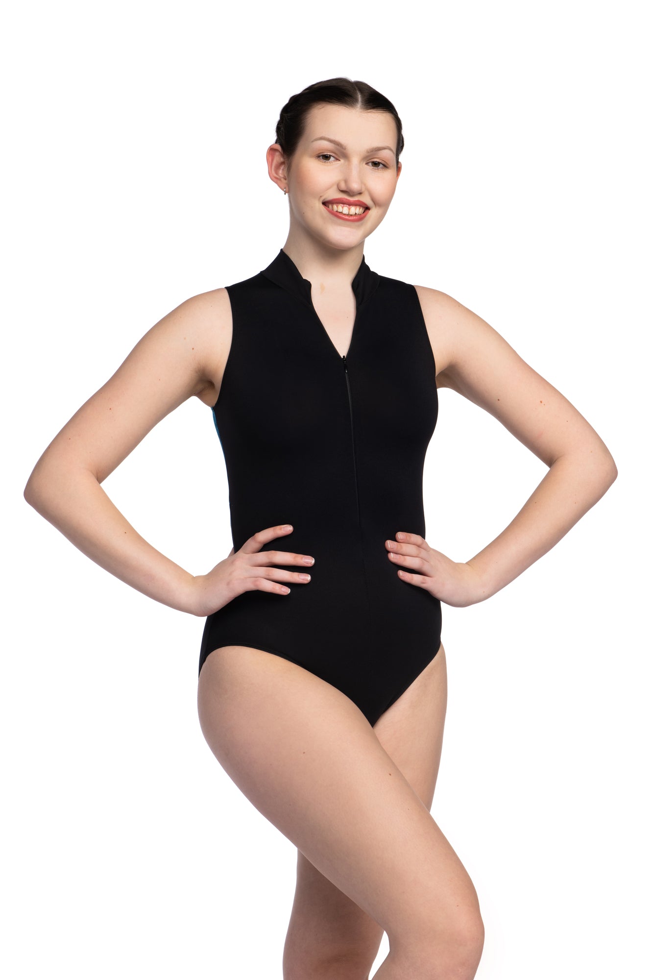AinslieWear 1062NU Zip Front with Nutcracker Print Leotard