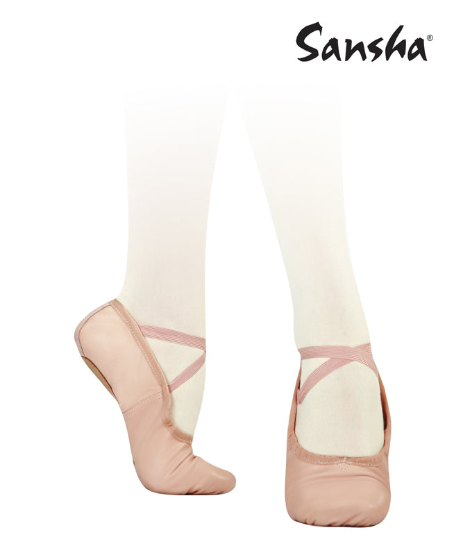 Leather split sole online ballet shoes