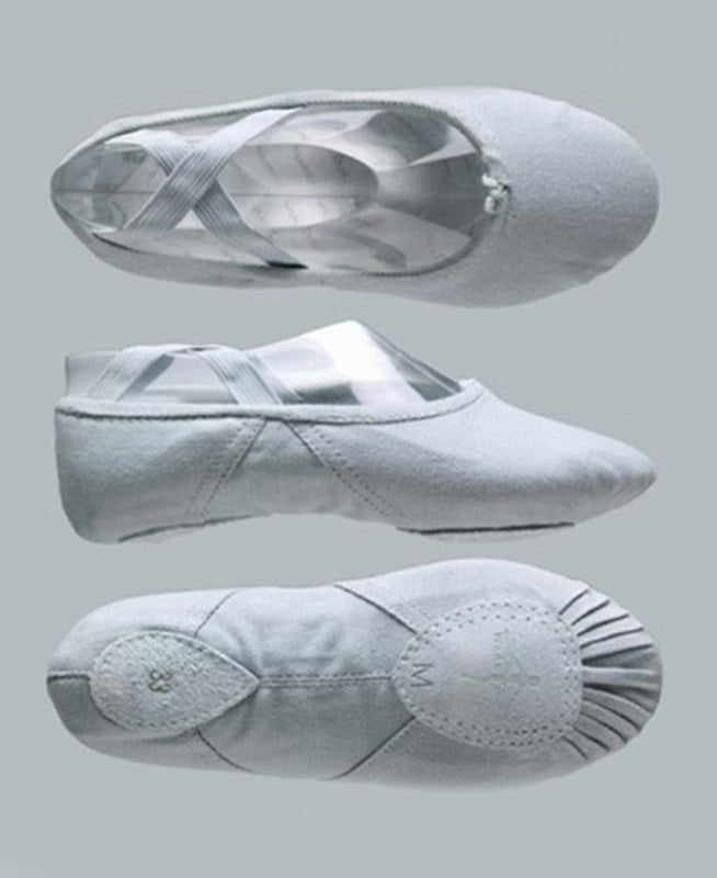 Grey best sale ballet slippers