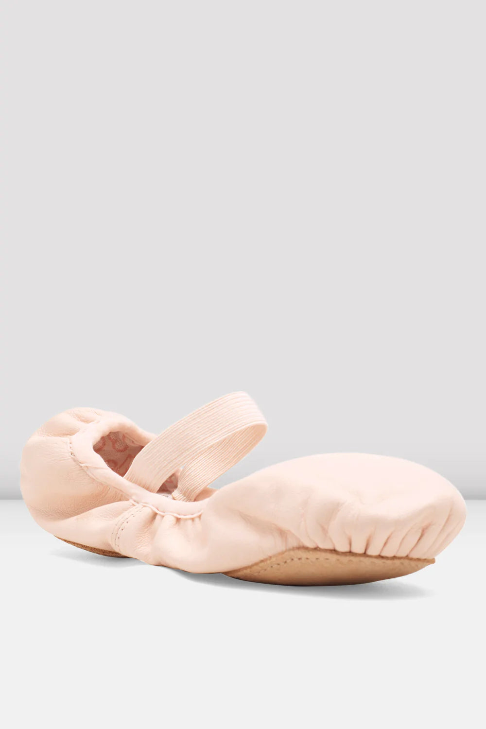 Pink leather 2025 ballet slippers