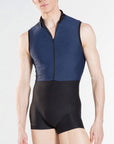 Wear Moi Men's Capri Sleeveless Zip Unitard