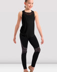 Bloch FT5087C Girls Abrielle Mesh Spliced Wrap Back Tank