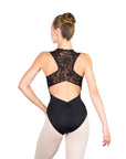 Ballet Rosa Ginger Zip Front Floral Back Leotard