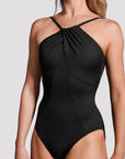 Mirella MB7229 Black Label Twist High Neck Leotard