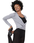 Capezio 11381W Ribbed Knit Wrap Sweater
