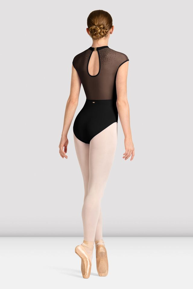 Mirella M40003LM Celeste Cap Sleeve Printed Leotard