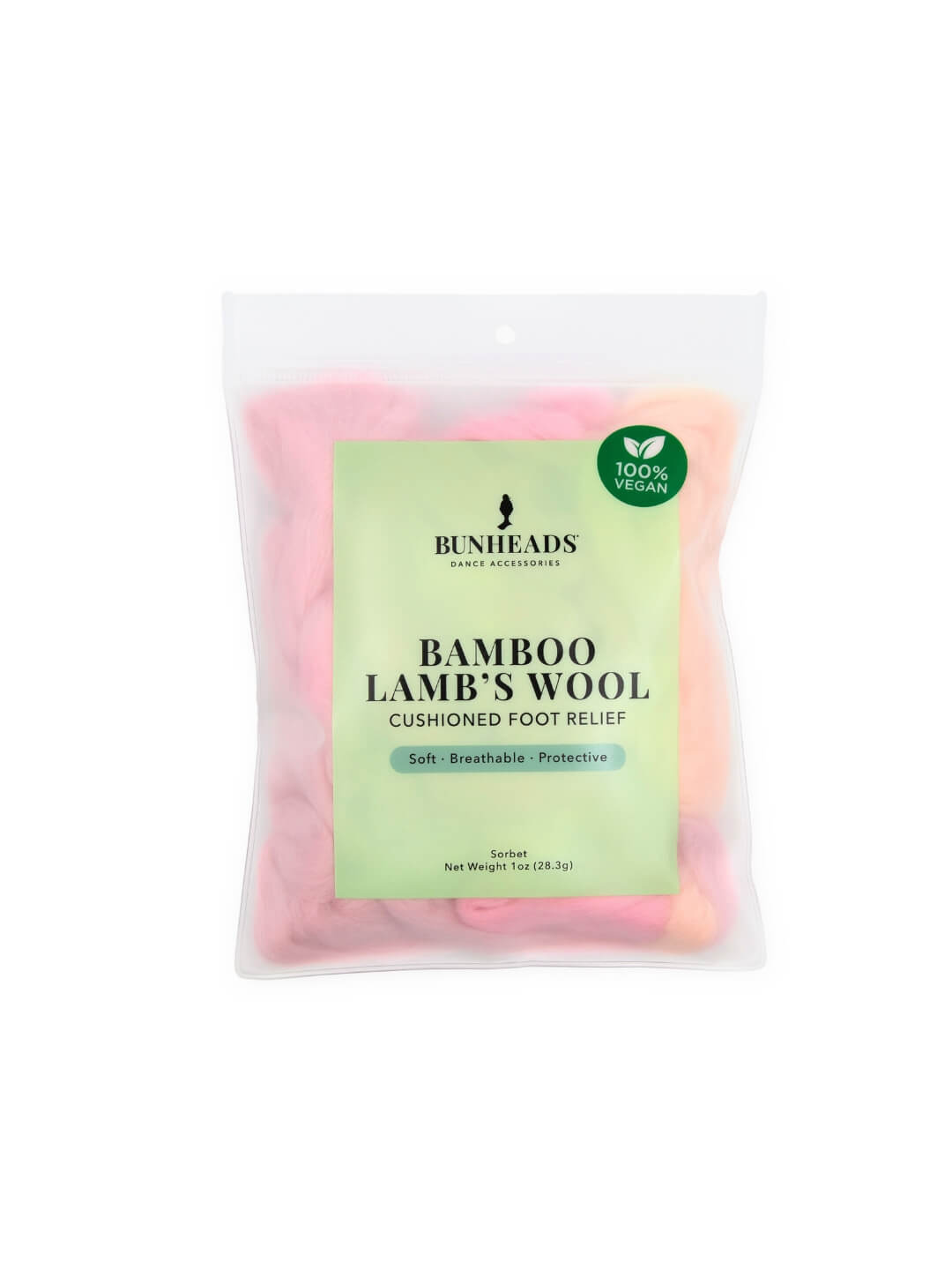 Capezio Bunheads Bamboo Lamb's Wool Sorbet