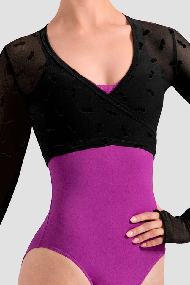 Bloch Z30030 Luna Floral Long Sleeve Wrap Top