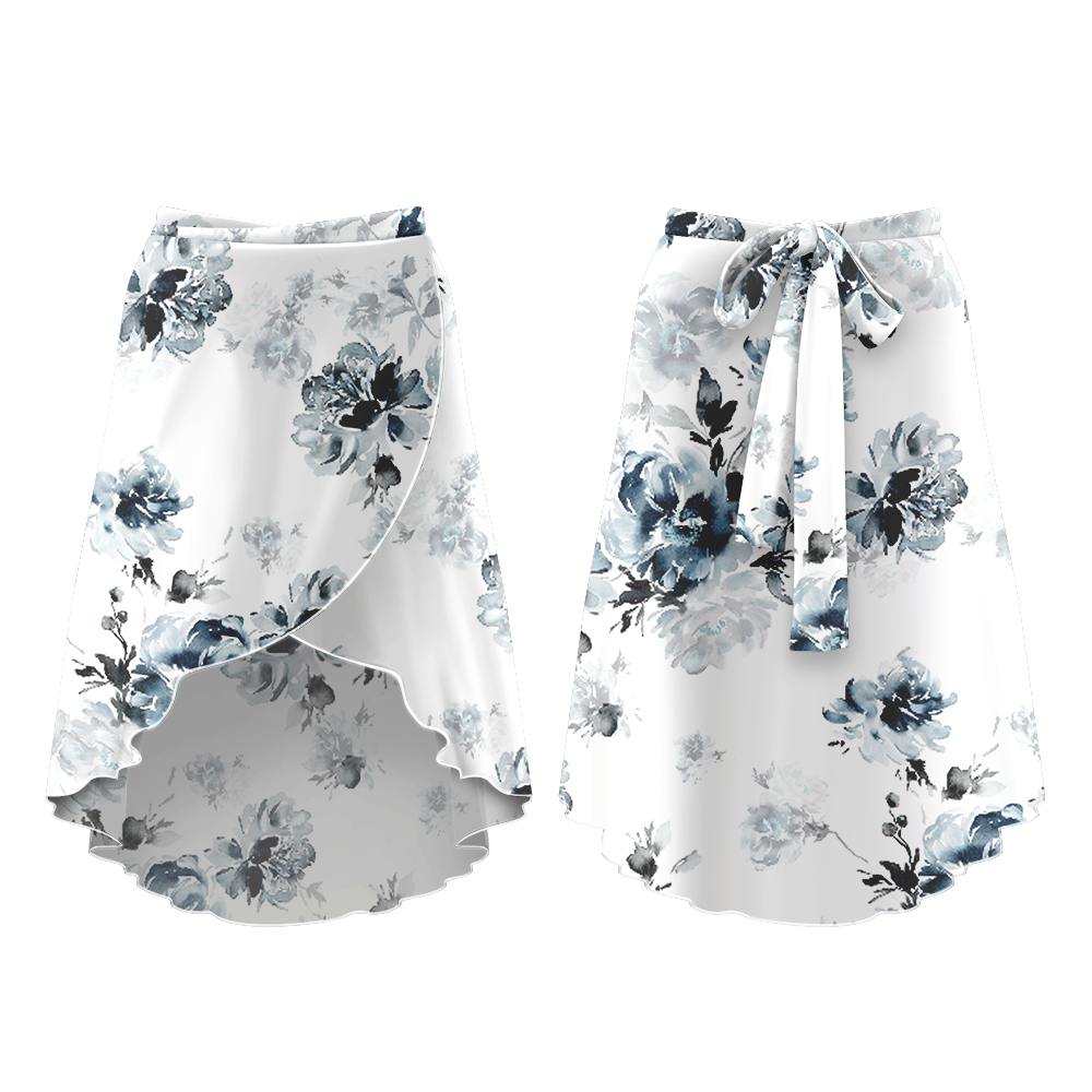 Danse De Paris Velvet Chiffon Wrap Skirt