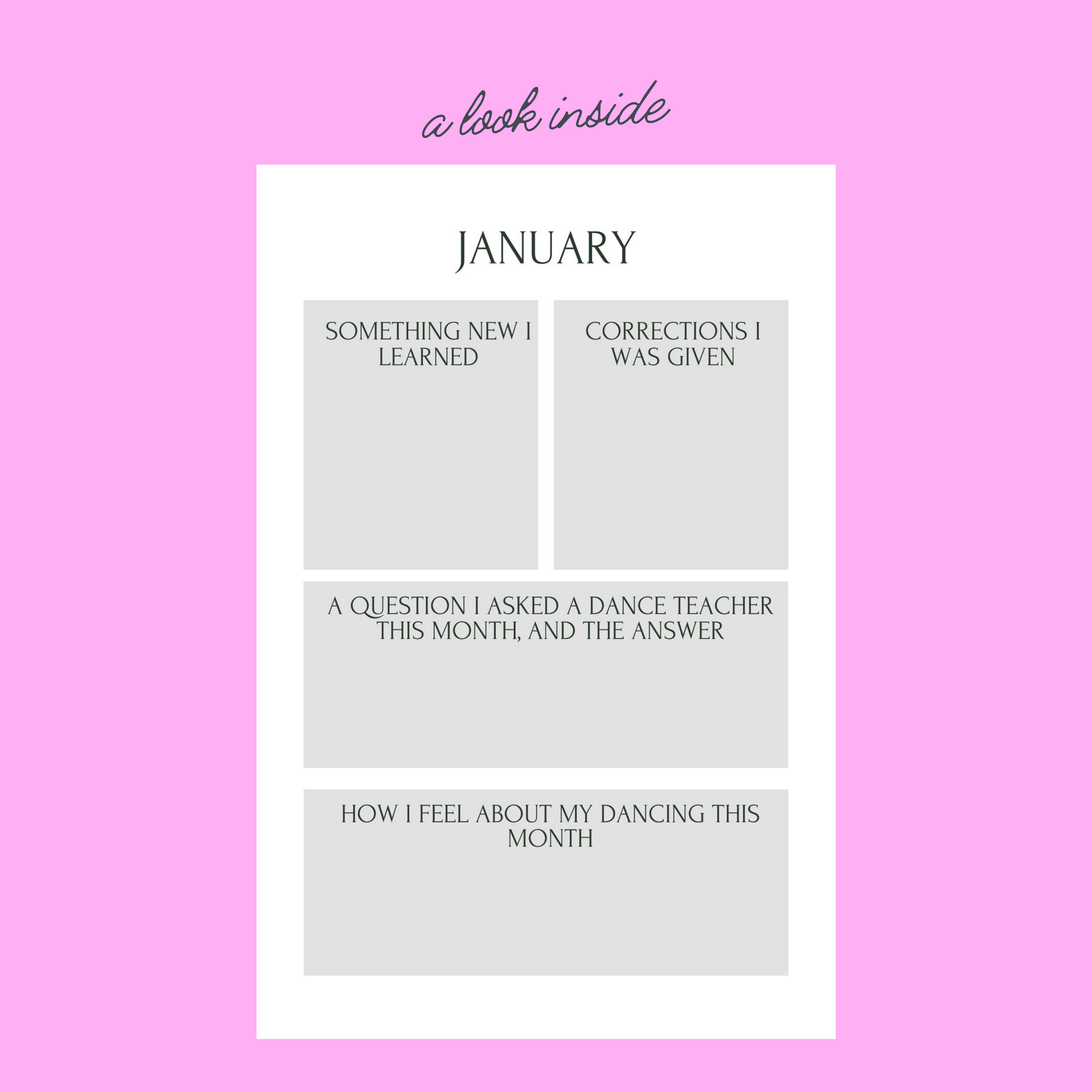 Notebooks For Dancers Dance Goals