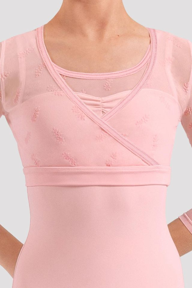 Bloch CZ30035 Lucy Floral 3/4 Sleeve Wrap Top Child