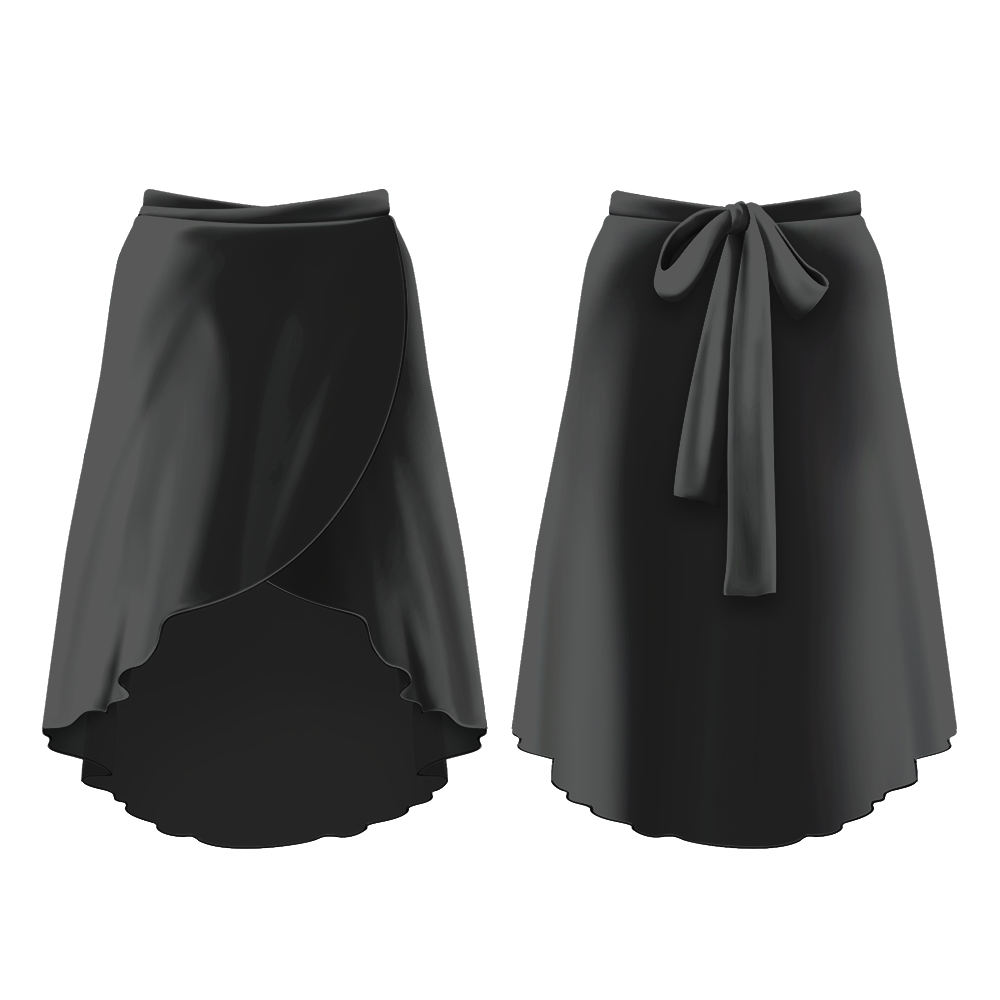 Danse De Paris Velvet Chiffon Wrap Skirt