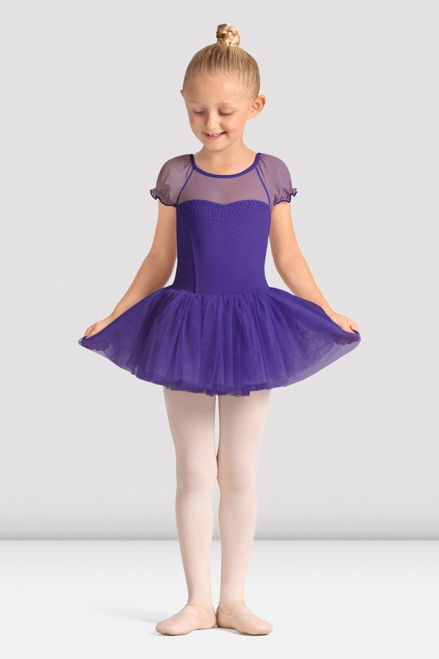 Mirella M20007C Celestia Short Sleeve Printed Tutu Dress