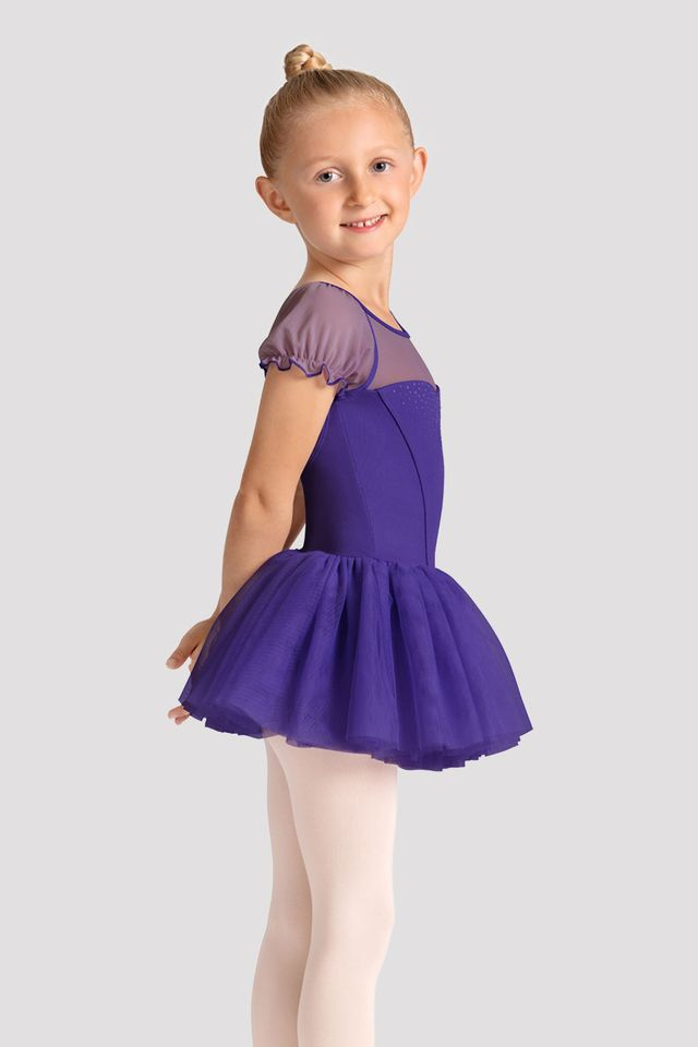 Mirella M20007C Celestia Short Sleeve Printed Tutu Dress
