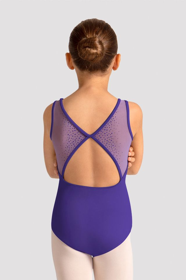 Mirella M50009C Celestia Boat Neck Printed Leotard