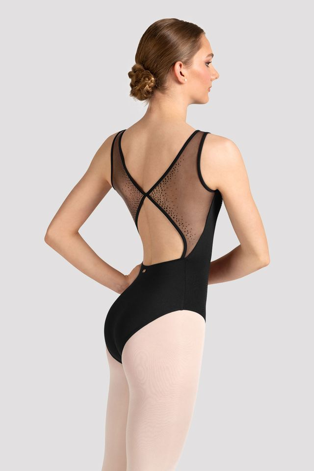 Mirella M50005LM Celeste Boat Neck Printed Leotard