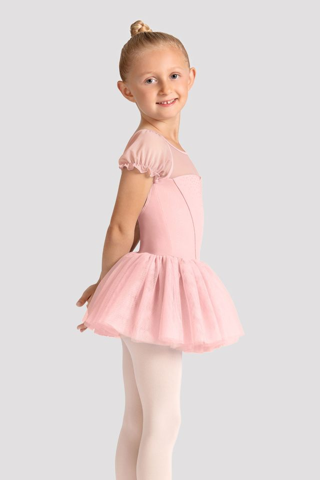 Mirella M20007C Celestia Short Sleeve Printed Tutu Dress