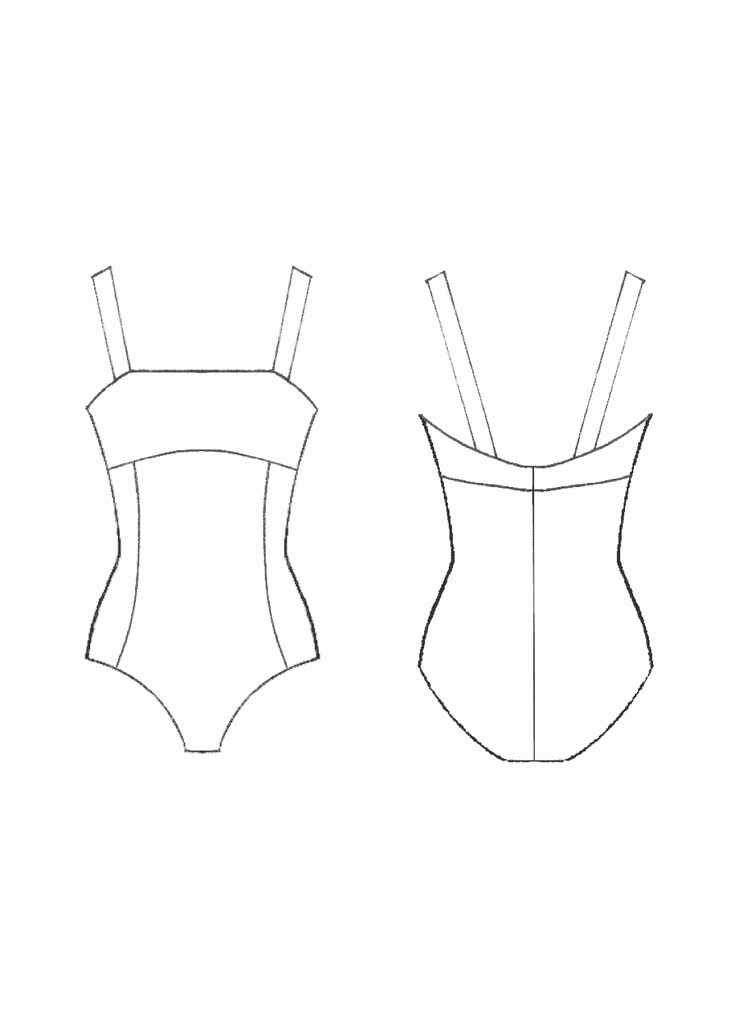 AinslieWear 102 Square Neck Leotard with Wide Straps Adult