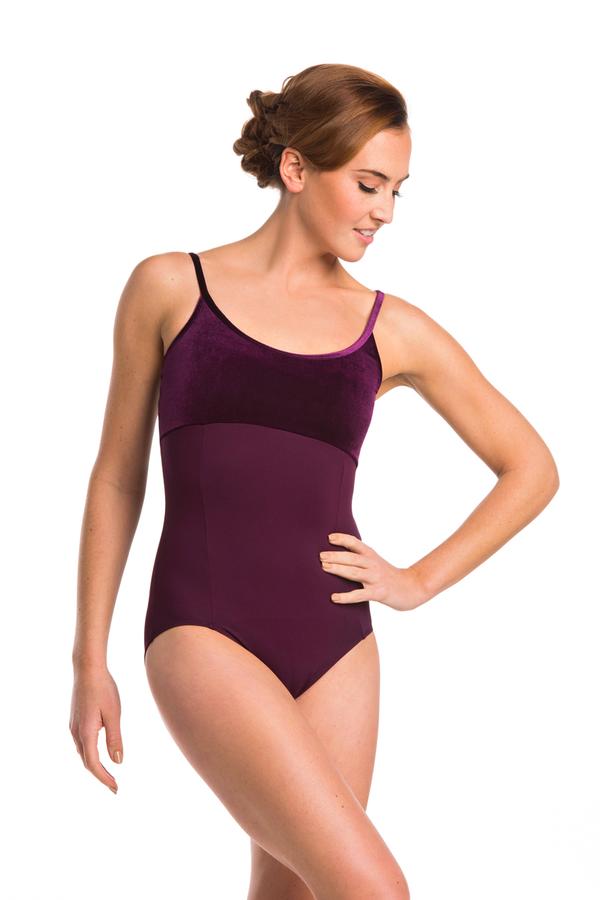 AinslieWear 103AG Spaghetti Strap with Velvet Bodice Girls Leotard
