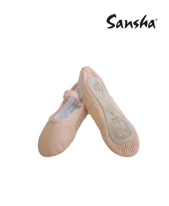 buy Sansha Leather Full Sole Children&#39;s Ballet Slippers