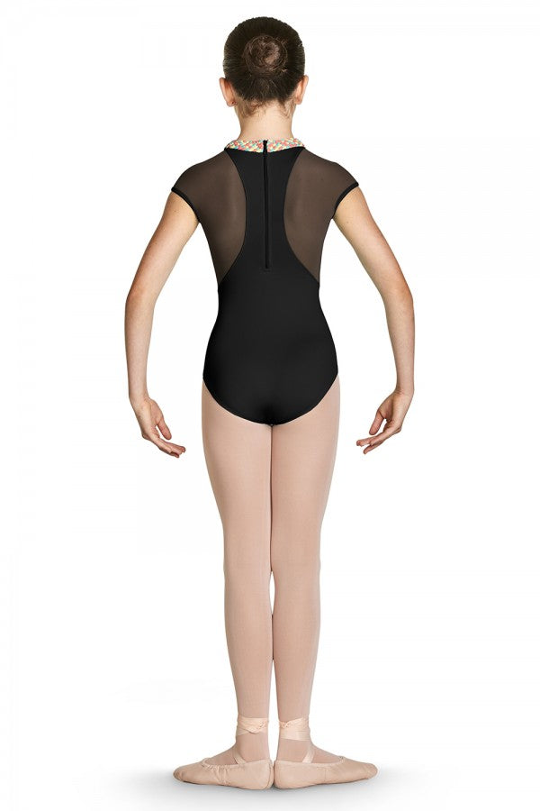 Bloch CL7862 Alisha Gelato Weave Neck Cap Sleeve Leotard