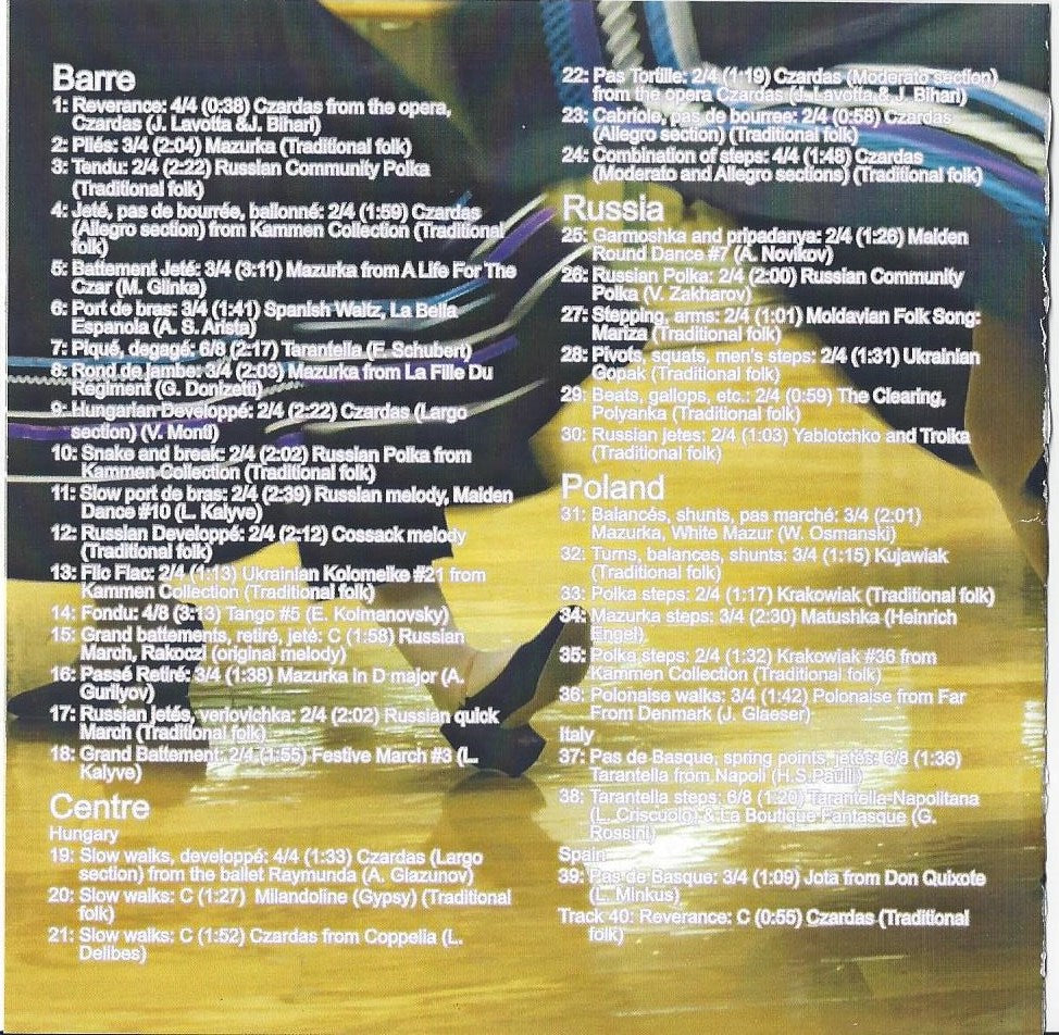 Music for Character Class by Nina Pinzarrone 