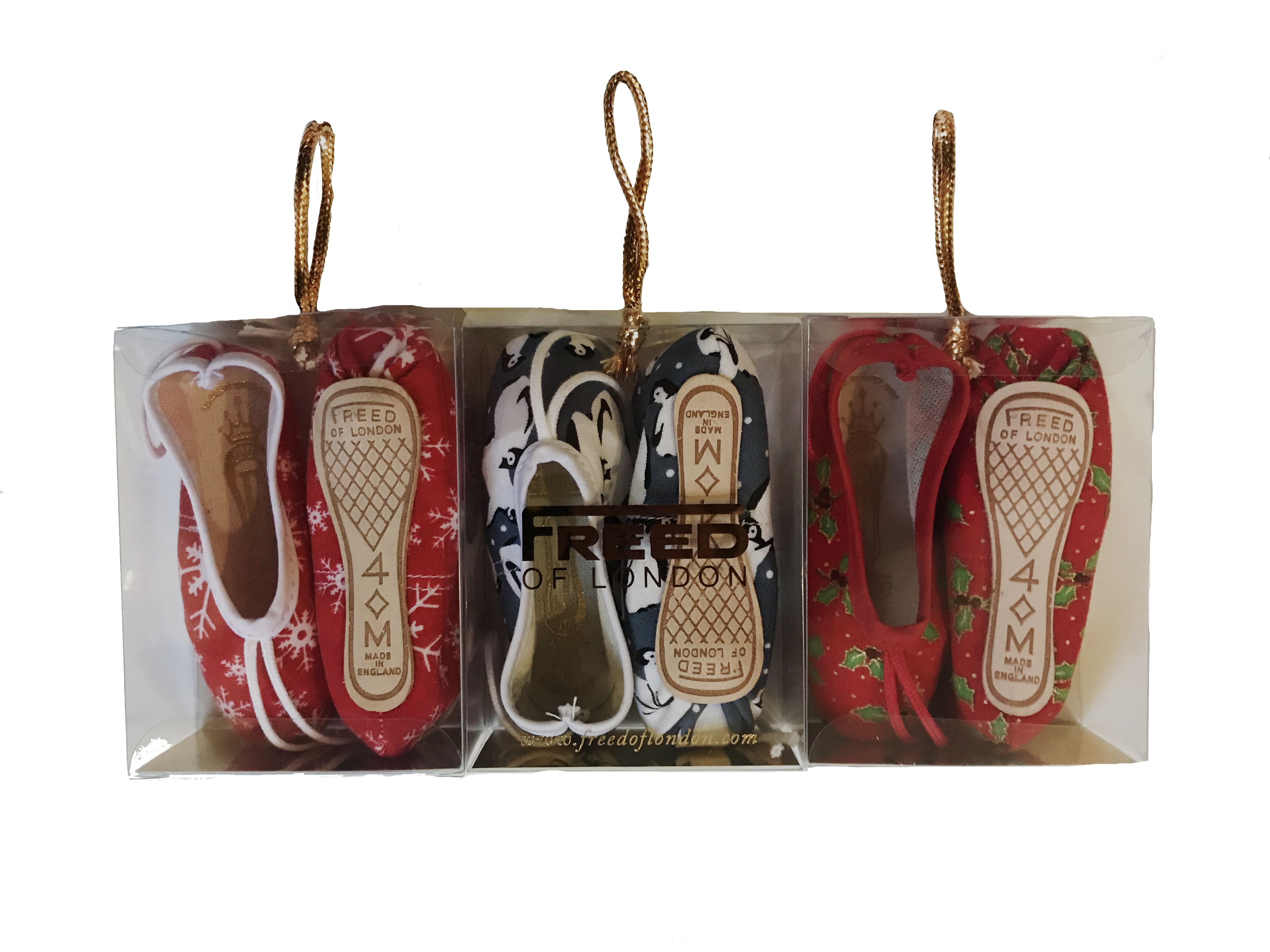 Freed Christmas Miniature Pointe Shoes