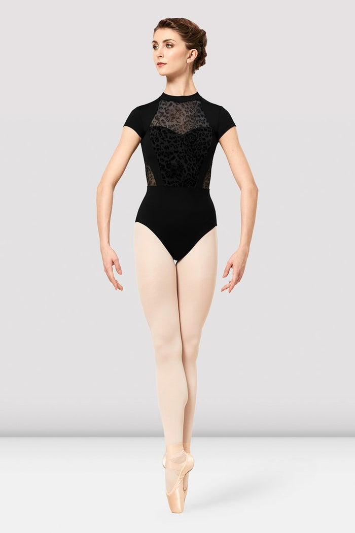 Bloch L2362 Keina Animal Print Mesh Cap Sleeve Leotard