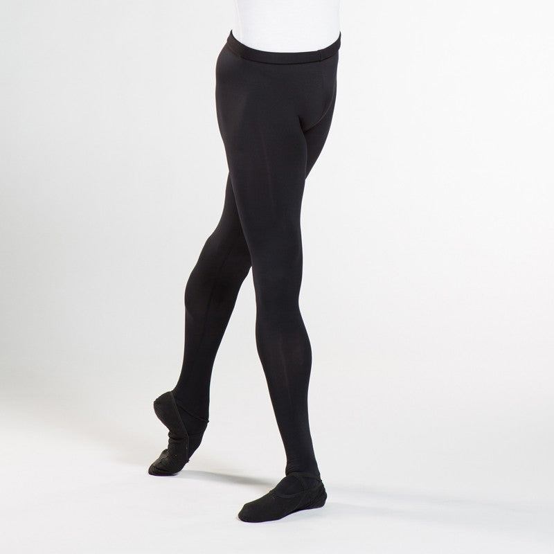 SoDanca Men's Ankle Length Footless Black Tights - D301